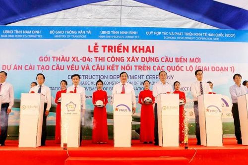 Khởi công xây cầu Bến Mới nối Nam Định-Ninh Bình