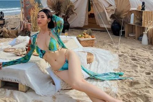 Lâu lắm mới khoe ảnh diện bikini, Hoa hậu Lương Thùy Linh đẹp xuất sắc với đôi chân 'cực phẩm'