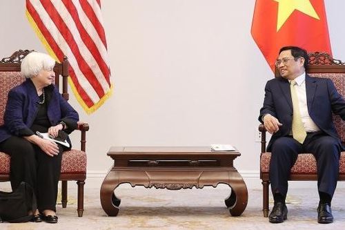Thủ tướng Phạm Minh Chính tiếp Bộ trưởng Tài chính Hoa Kỳ Janet Yellen