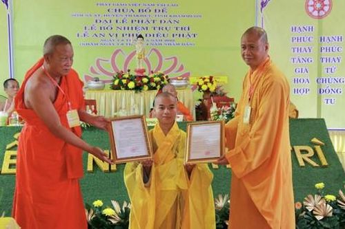 Lễ bổ nhiệm trụ trì chùa Bồ Đề tại Lào