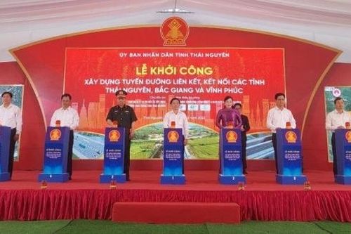 Khởi công đường liên kết các tỉnh Thái Nguyên, Bắc Giang và Vĩnh Phúc