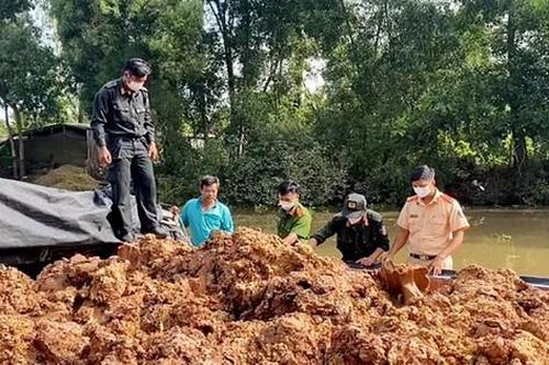 An Giang: Bắt quả tang 12 phương tiện thủy vận chuyển khoảng 733m3 đất trái phép