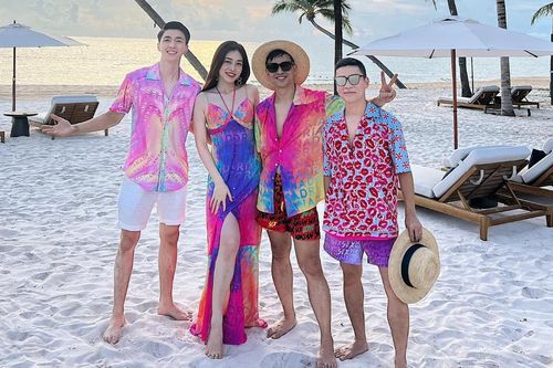 Bình An tình tứ bồng Phương Nga dạo biển, nói một câu triết lý về nghĩa vợ chồng