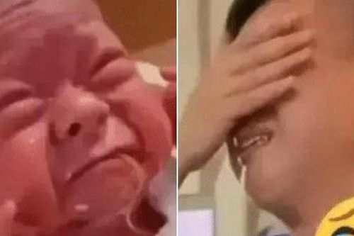 Chờ vợ trước phòng sinh, y tá bế con ra, chồng vừa nhìn liền ôm mặt khóc