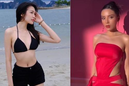 Kỳ Duyên mặc váy cut-out khoe eo nóng bỏng, Doãn Hải My quyến rũ với bikini trên biển