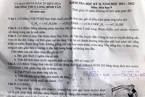 Đề thi Hóa khen nức nở rượu Làng Vân, phụ huynh bức xúc