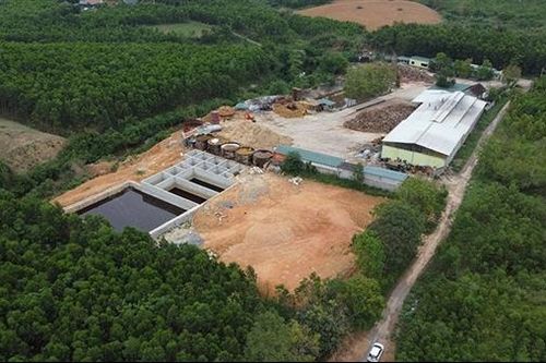 Yêu cầu tháo dỡ xưởng sản xuất bột giấy xây dựng trái phép