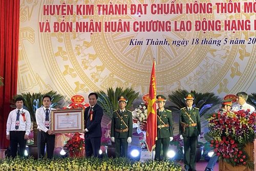 Huyện Kim Thành tỉnh Hải Dương đạt chuẩn nông thôn mới