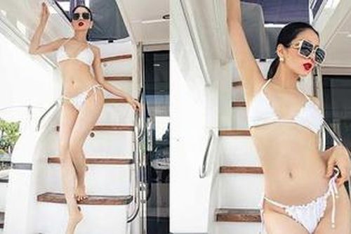 Lệ Quyên diện bikini nhỏ xíu, khoe dáng thon không kém gái đôi mươi
