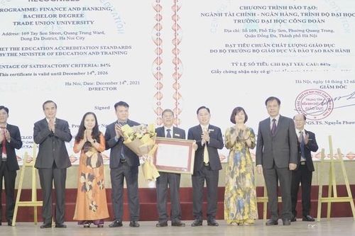 Trường đại học có 100% chương trình đào tạo được công nhận kiểm định đạt yêu cầu chất lượng