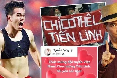 Dàn sao Việt vỡ òa trước 'bàn thắng vàng' của Tiến Linh