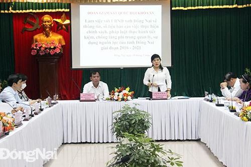 Tổ công tác Đoàn giám sát của Quốc hội làm việc tại Đồng Nai