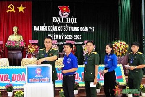 Đoàn cơ sở Trung đoàn 717 tổ chức Đại hội nhiệm kỳ 2022-2027