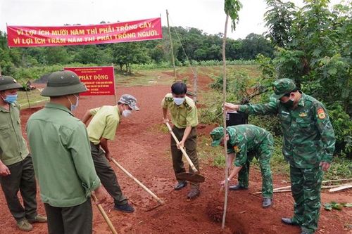 Phát động trồng cây xanh trên khu vực biên giới nhân kỷ niệm 132 năm Ngày sinh Chủ tịch Hồ Chí Minh
