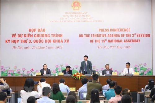 Kỳ họp thứ 3 của Quốc hội khóa XV sẽ khai mạc ngày 23/5