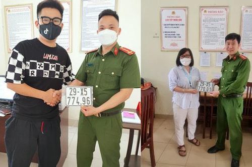 Niềm vui của những công dân đầu tiên ở Hà Nội nhận biển số xe đăng ký tại Công an cấp xã