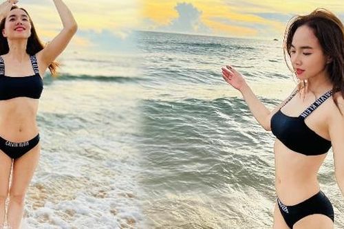 Bình thường nhã nhặn kín đáo, cựu người dẫn chương trình HTV7 nay khoe dáng 'mình hạc xương mai'