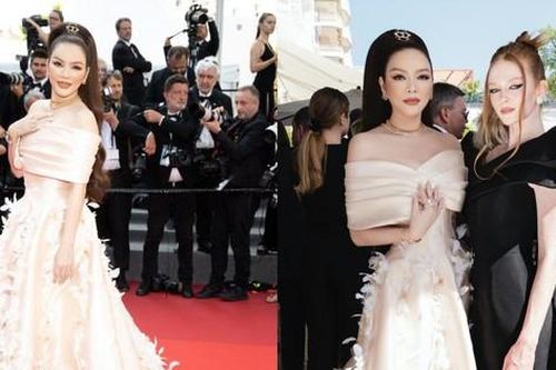Lý Nhã Kỳ diện váy trễ vai, 'đọ sắc' bên Larsen Thompson