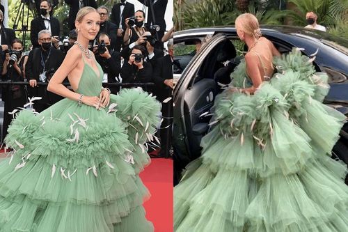 Đặc sản của Cannes: Những bộ váy áo cồng kềnh khiến 'khổ chủ' di chuyển vất vả