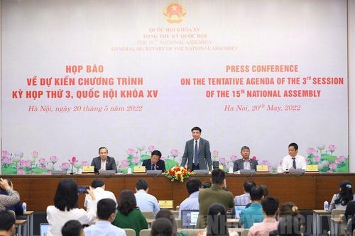 Kỳ họp thứ 3 Quốc hội khóa XV chính thức khai mạc vào sáng 23/5