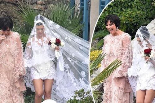 Bất ngờ trước ý tưởng tạo nên bộ váy cưới của Kourney Kardashian từ nhà mốt Dolce & Gabbana