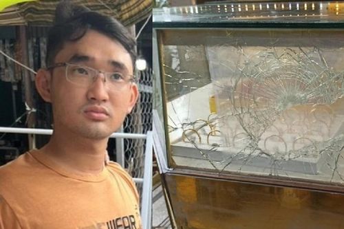 Bắt 'nóng' nghi phạm dùng búa đập vỡ tủ kính cướp tiệm vàng ở TP.HCM