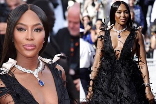 Siêu mẫu huyền thoại Naomi Campbell hở bạo trên thảm đỏ LHP Cannes