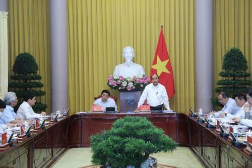 Chủ tịch nước làm việc với Thường trực Ban Chỉ đạo Đề án xây dựng Nhà nước pháp quyền