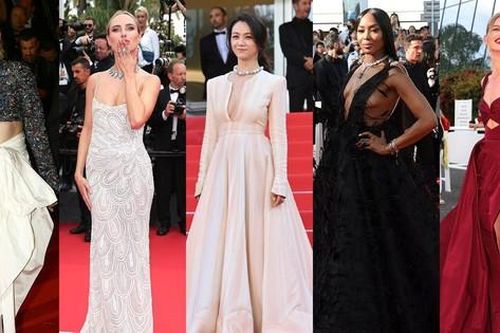 Cannes ngày 7: Naomi Campbell phô gần hết vòng một, Thang Duy mặc xẻ ngực sâu táo bạo