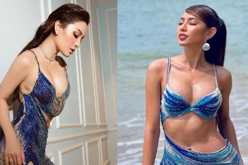 Đụng váy 'nàng tiên cá' với Thùy Tiên, Phương Trinh Jolie khoe hình xăm nóng bỏng ở vòng 1
