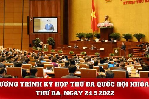 Kỳ họp thứ Ba, Quốc hội Khóa XV: Chương trình làm việc ngày 24.5.2022
