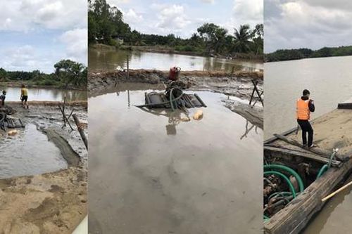 Công an huyện Nhơn Trạch liên tiếp bắt giữ cát tặc trên sông Đồng Nai