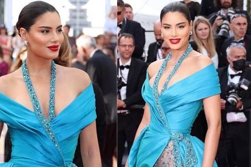 Á hậu Miss Universe bị trao nhầm vương miện khoe nhan sắc sexy 'đỉnh cao' trên thảm đỏ LHP Cannes