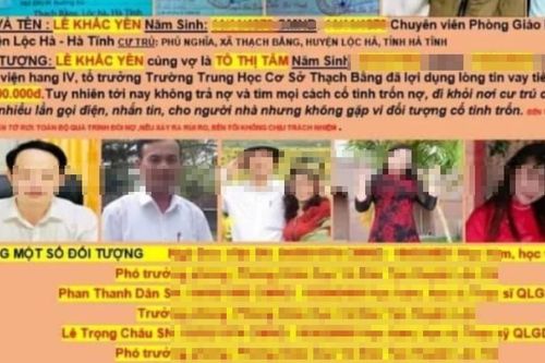 'Khủng bố' đòi nợ giáo viên, lãnh đạo bị bêu riếu trên mạng xã hội