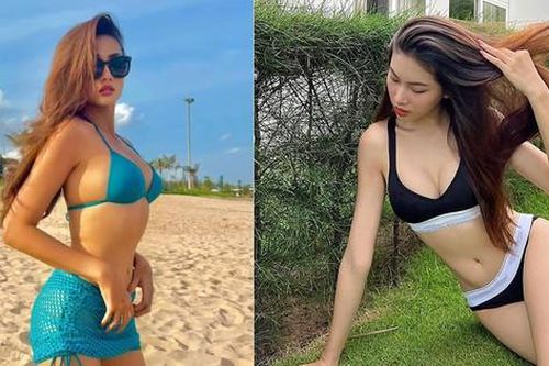 Á hậu Võ Hoàng Yến, Ngọc Thảo đọ dáng nóng 'bỏng mắt' với bikini khiến fans trầm trồ