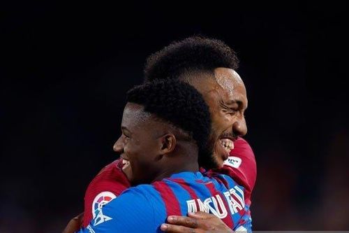 Dembele, Traore, Fati ghi bàn, Barca thắng vã mồ hôi