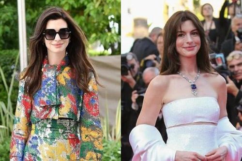 Anne Hathaway được ví như nữ hoàng trên thảm đỏ Cannes 2022