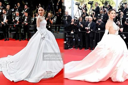 Hương Giang 'đụng' ý tưởng với Thiên thần Victoria's Secret tại Cannes
