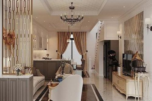 Nhà phố ở Long An thiết kế tân cổ điển, đẹp sắc sảo mà không rườm rà