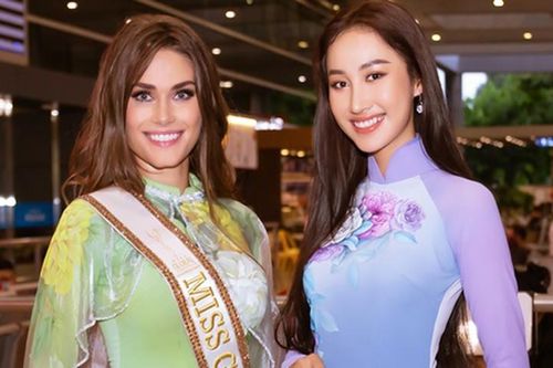 Đoàn Hồng Trang đọ sắc Miss Global International 2019 Karolina Kokesova