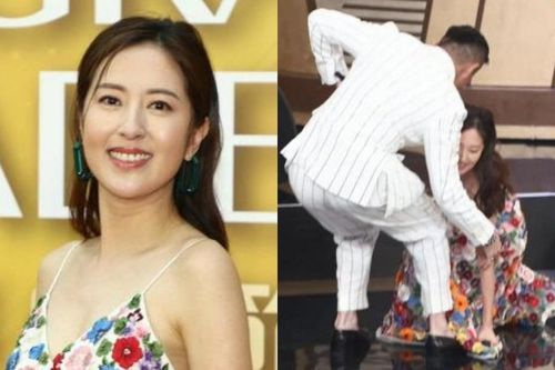 'Nhất tỷ TVB' Đường Thi Vịnh ngã chổng vó trên sân khấu đến mức đứng dậy không nổi