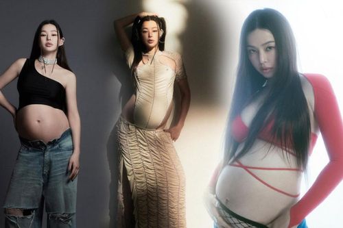 Đẳng cấp của hoa hậu đẹp nhất Hàn Quốc: Bầu vượt mặt vẫn xử tuốt croptop, quần cạp trễ