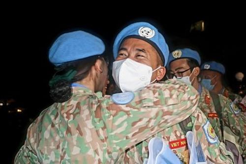 32 chiến sĩ 'mũ nồi xanh' Việt Nam hoàn thành nhiệm vụ từ Nam Sudan trở về