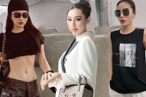 Thời trang sân bay của các mỹ nhân Việt: Lan Ngọc diện đồ ngủ, Ngọc Trinh hóa 'tắc kè hoa'