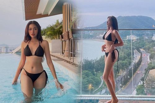 Cuộc thi hoa hậu vừa đóng máy, hot girl 'trứng rán' Trần Thanh Tâm đã khoe ngay body cực nuột