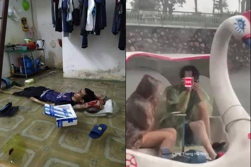 Hình ảnh 'cười ra nước mắt' trong ngày Hà Nội 'phố biến thành sông'