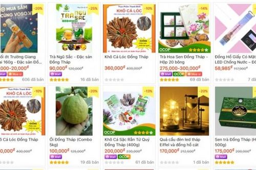 Tỉnh Đồng Tháp: Đưa 100% sản phẩm OCOP 3 sao lên sàn thương mại điện tử