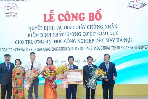 Trường ĐH Công nghiệp Dệt may Hà Nội đạt kiểm định chất lượng