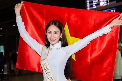 Hoa khôi miền Trung Đoàn Hồng Trang diện áo dài trắng tinh khôi lên đường dự thi Miss Global 2022