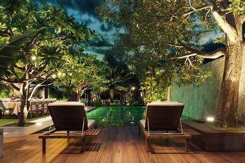 Ngôi nhà ở Bình Dương đẹp hút mắt, bể bơi trong veo bên vườn cây rì rào